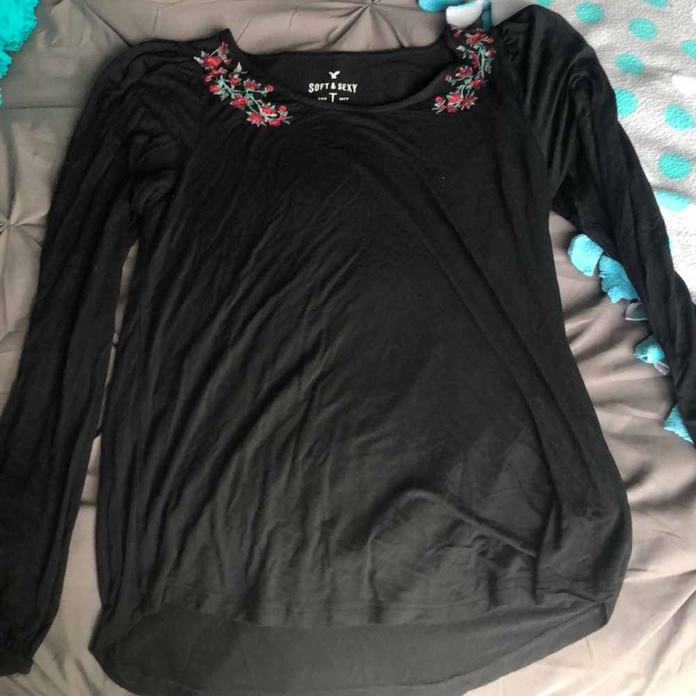 Black Soft and Sexy Flowy top
